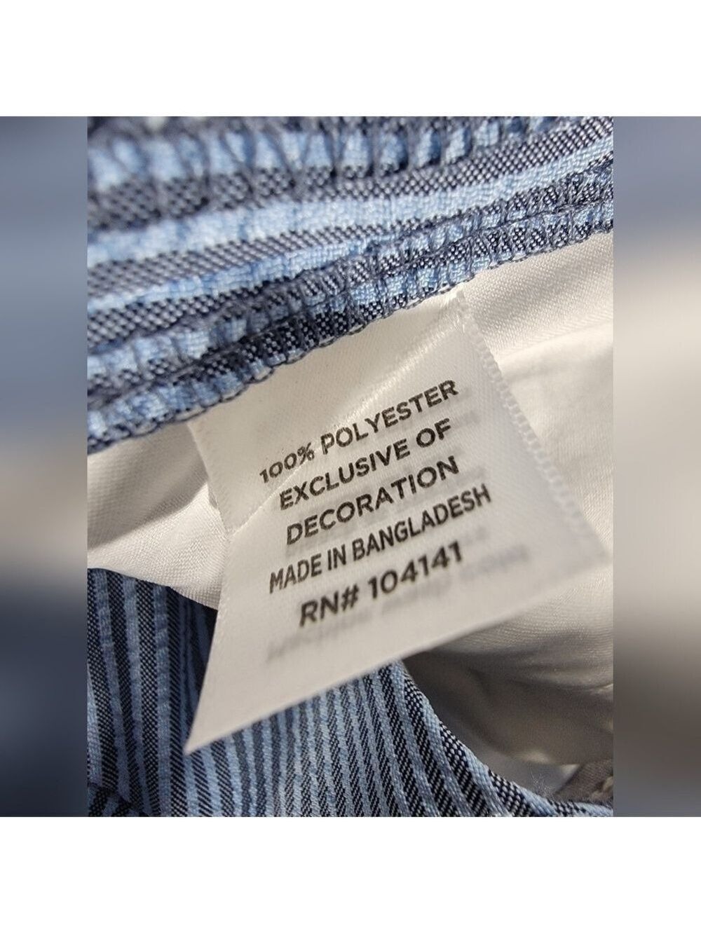 NEW Walter Hagen 11 Majors Golf Shorts Mens 42 Navy Blue Striped Seersucker NWT - Picture 6 of 13